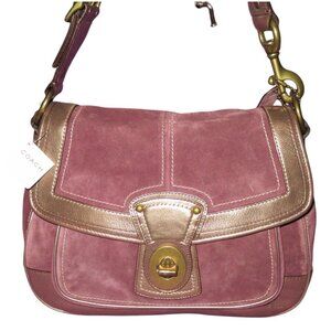 Coach 2006 Legacy Ali 65th Anniversary collection suede & leather shoulder bag